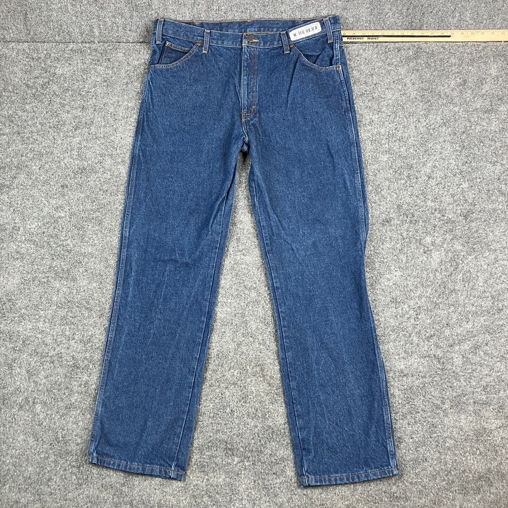 Dickies Jeans Womens Size 38x34 Dark Blue Straight Fit‎ Workwear Denim Durable